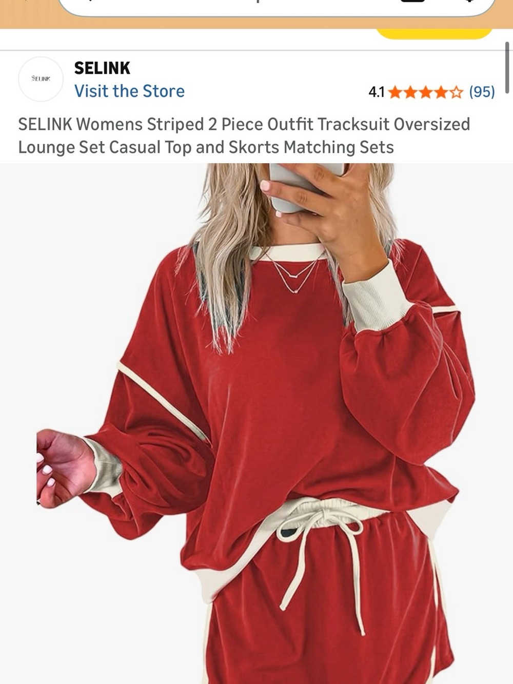 Red athleisure lounge set